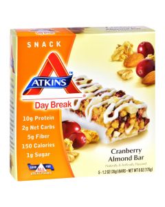Atkins Day Break Bar Cranberry Almond - 5 Bars