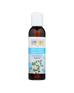 Aura Cacia - Aromatherapy Bath Body and Massage Oil Peppermint Harvest - 4 fl oz