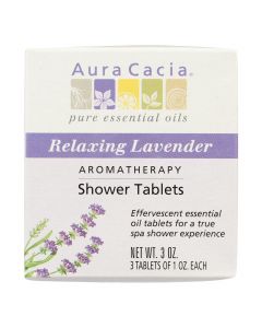 Aura Cacia - Aromatherapy Shower Tablets Relaxing Lavender - 3 Tablets