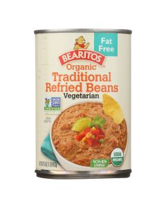 Bearitos Organic Refried Beans - Traditional - Case of 12 - 16 oz.