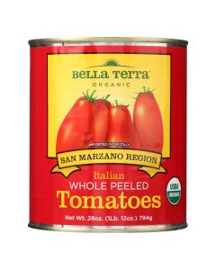 Bella Terra Organic Italian Whole Peeled Tomatoes - San Marzano - 28 oz.