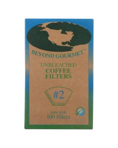 Beyond Gourmet Coffee Filters - Cone - Unbleached - Number 2 - 100 Count