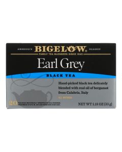 Bigelow Tea Earl Grey Black Tea - Case of 6 - 20 Bags