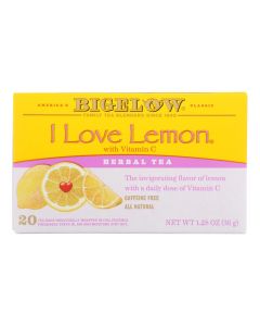 Bigelow Tea I Love Lemon Herb Tea - Case of 6 - 20 BAG