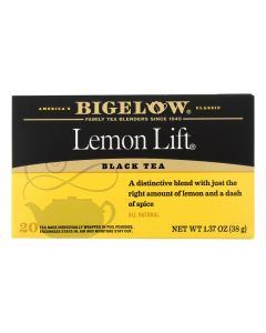 Bigelow Tea Lemon Lift Black Tea - Case of 6 - 20 Bags