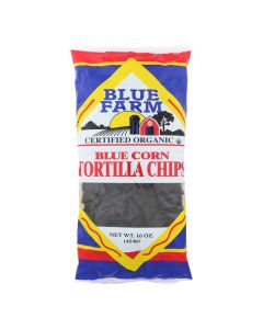 Blue Farm - Organic Blue Corn Tortilla Chips - Case of 12 - 16 oz