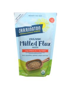 Carrington Farms Organic Milled Flax Seeds - Linaza Molida - Case of 6 - 14 oz