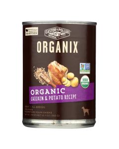 Castor and Pollux Organic Dog Food - Chicken and Potatoes - Case of 12 - 12.7 oz.