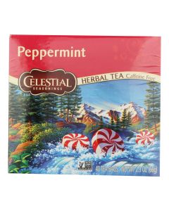 Celestial Seasonings Herbal Tea Caffeine Free Peppermint - 40 Tea Bags - Case of 6