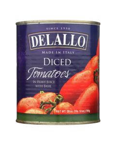 Delallo Imported Italian Diced Tomatoes  - Case of 12 - 28 OZ