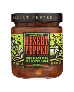 Desert Pepper Trading - Medium Corn Black Bean Red Pepper Salsa - Case of 6 - 16 oz.