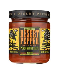 Desert Pepper Trading - Medium Hot Peach Mango Salsa - Case of 6 - 16 oz.