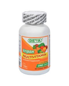 Deva Vegan Vitamins - Multivitamin and Mineral Supplement - 90 Coated Tablets