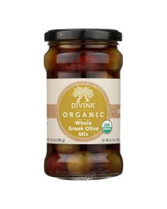Divina - Organic Greek Mixed Olives - Case of 6 - 6.35 oz.