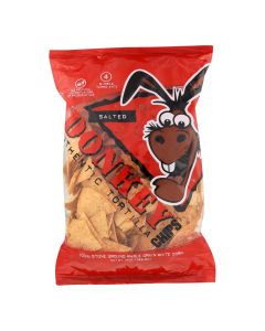 Donkey Chips Salted Tortilla Chips - Case of 12 - 14 oz.