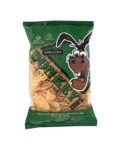 Donkey Chips Tortilla Chips - Unsalted - Case of 12 - 14 oz.