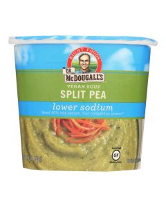 Dr. McDougall's Vegan Split Pea Lower Sodium Soup Cup - Case of 6 - 1.9 oz.