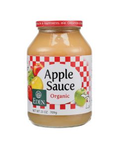 Eden Foods 100% Organic Applesauce - Case of 12 - 25 oz