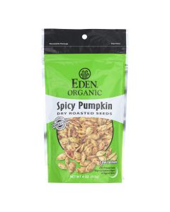 Eden Foods Eden Organic Spicy Dry Roasted Pumpkin Seeds - Case of 15 - 4 OZ