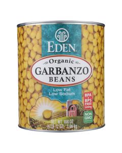 Eden Foods Organic Garbanzo Bean - Case of 6 - 108 oz.