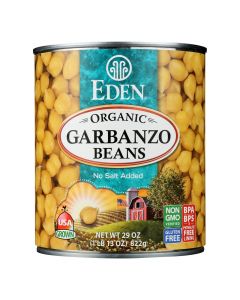 Eden Foods Organic Garbanzo Beans - Case of 12 - 29 oz.