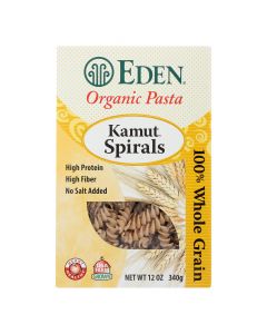 Eden Foods Organic Whole Kamut Spirals - Case of 6 - 12 oz.