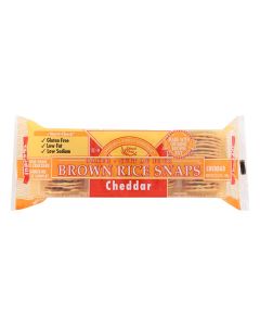 Edward and Sons Brown Rice Snaps - Cheddar - Case of 12 - 3.5 oz.