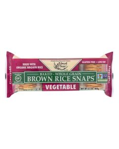 Edward and Sons Organic Vegetable Brown Rice Snaps - Case of 12 - 3.5 oz.