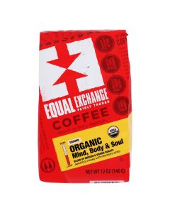 Equal Exchange Organic Drip Coffee - Mind Body and Soul - Case of 6 - 12 oz.
