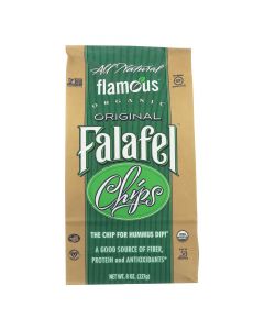 Flamous Falafel Chip - Low Sodium - Case of 12 - 8 oz.