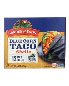 Garden of Eatin' Blue Corn Taco Shells - Blue Corn - Case of 12 - 5.5 oz.