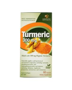 Genceutic Naturals Organic Turmeric - 300 mg - 60 Capsules