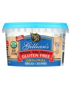 Gillian's Food Plain Bread Crumbs - Original - Case of 12 - 12 oz.