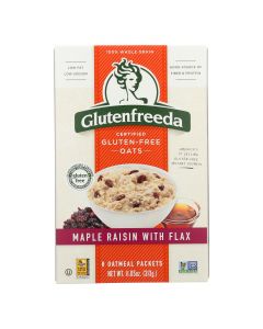 Gluten Freeda Instant Oatmeal - Maple Raisin - Case of 8 - 11.05 oz.