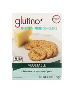 Glutino Vegetable Crackers - Case of 6 - 4.4 oz.