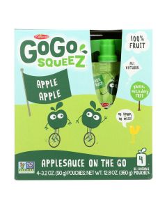 GoGo Squeeze Organic Applesauce - Apple - Case of 12 - 3.2 oz.