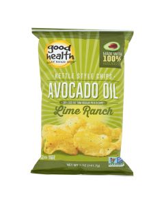 Good Health Kettle Chips - Avocado Oil Lime Ranch - Case of 12 - 5 oz.