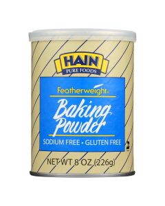 Hain Baking Powder - Featherweight - Case of 12 - 8 oz.
