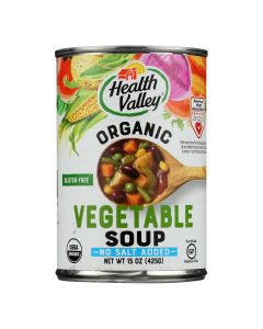 Health Valley Organic Soup - Vegetable No Salt Added - Case of 12 - 15 oz.