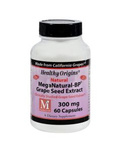 Healthy Origins Mega Natural-BP Grape Seed Extract - 300 mg - 60 Capsules
