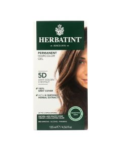 Herbatint Permanent Herbal Haircolour Gel 5D Light Golden Chestnut - 135 ml