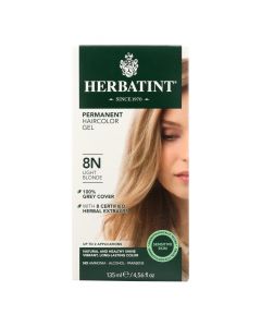 Herbatint Permanent Herbal Haircolour Gel 8N Light Blonde - 135 ml