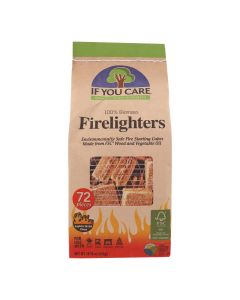 If You Care Wood Starting Cubes - Firelighters - Case of 12 - 72 Count