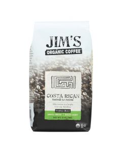 Jim's Organic Coffee - Whole Bean - Costa Rican - Case of 6 - 12 oz.