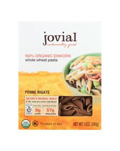 Jovial - Pasta - Organic - Whole Grain Einkorn - Penne Rigate - 12 oz - case of 12