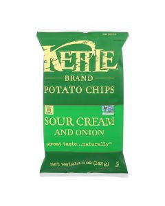 Kettle Brand Potato Chips - Sour Cream and Onion - Case of 15 - 5 oz.