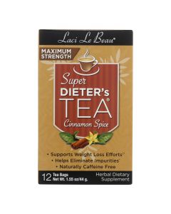 Laci Le Beau Maximum Strength Super Dieter's Tea Cinnamon Spice - 12 Tea Bags
