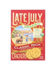 Late July Snacks Crackers - Classic Rich - Case of 12 - 6 oz.