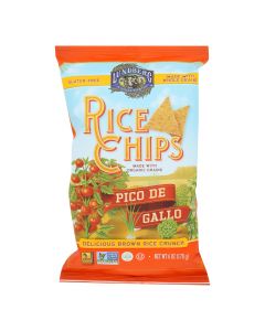 Lundberg Family Farms Rice Chips - Pico De Gallo - Case of 12 - 6 oz.