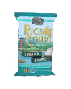 Lundberg Family Farms Sesame Seaweed Rice Chips - Case of 12 - 6 oz.